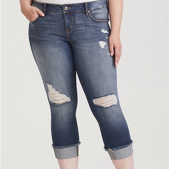 torrid Denim - Torrid Premium Boyfriend Crop Jeans Size 18